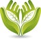 Hands leaf logo