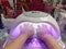 Hands in led light equipment for gel nails painting