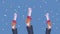 hands lifting graduation diplomas animation