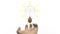 Hands and Light bulbs Ideas isolated on background
