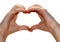 Hands making heart sign gesture love romantic symbol