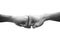 Hands of man people fist bump team teamwork and partnership business success, Black and white image