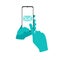 Hands in medical gloves hold a smartphone with an email message envelope. flat vector illustration isolated