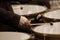 Hands musician playing timpani