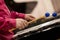 Hands musician playing the vibraphone