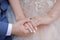 The hands of the newlyweds wedding theme holding hands newlyweds