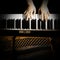 Hands piano keyboard