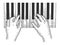 Hands and piano sketch engraving vector