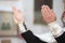 Hands of priests during mass