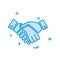 Hands shake icon design vector