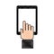 Hands user smartphone icon