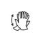 Hands washing step line icon