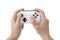 Hands and wireless gaming console gamepad