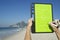 Hands Writing on Football Tactics Board Rio Beach Brazil