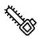 Handsaw thin line vector  icon