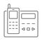 Handset icon vector. Help, Technical Support and 24 7 assistance sign in outline style. Commutator, cellphone