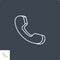 Handset Related Vector Line Icon.