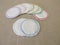 Handsewn, reusable, washable cotton cosmetic pads