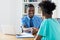 Handshake of african american male apprentice after job interview