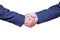 handshake and business people concepts. Two men shaking hands on white background.