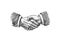 A handshake, a concept of peaceful negotiations, a business agreement and a friendly greeting.