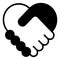 Handshake Contract Agreement Symbol - Icon in Heart Shape