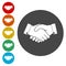 Handshake design. Partnership icon