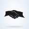 Handshake Friendship Partnership vector. Black Handshake icon for Business