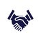 Handshake greeting silhouette style icon
