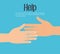 Handshake human help icon