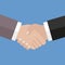 Handshake icon. Shake hands, agreement, good deal, partnership concepts.