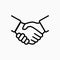 Handshake icon simple vector illustration. Deal or partner agreement symbol