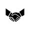 Handshake icon simple vector illustration. Deal or partner agreement symbol. Handshake sign. Hands meeting image