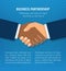Handshake illustration. Partners icon.