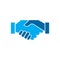 handshake logo , friendship logo vector