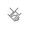 Handshake outline icon