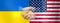 handshake over flags of ukraine and united states