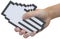 Handshake pixel cursor tech user shake hands
