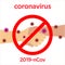 Handshake prohibition during coronavirus. Not allow handshake sign.