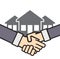 Handshake real estate icon