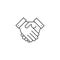 Handshake Related Vector Line Icon