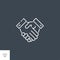 Handshake Related Vector Line Icon.