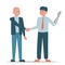 Handshake between two business persons vector isolated