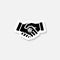 Handshake virus transmission sticker icon