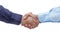 Handshaking Businessmen Firm Hands Isolated