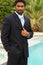 Handsome African-American man in suit