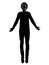 Handsome african young man jumping silhouette