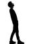 handsome african young man standing looking up surprise silhouette