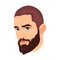 Handsome Bearded Guy icon. Colored vector element from beards collection. Creative Handsome Bearded Guy icon for web