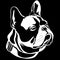 Handsome Black French Bulldog Logo. This is Frenchie Series in Black White style.